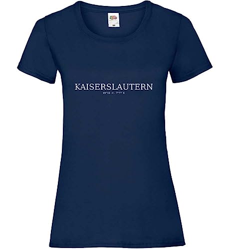 Koblenz Koordinaten Frauen Lady-Fit T-Shirt Navy S von shirt84