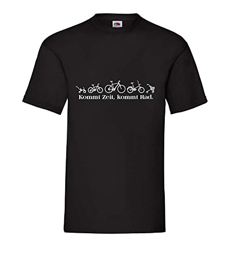 Kommt Zeit, kommt Rad. Männer T-Shirt Schwarz 3XL von shirt84