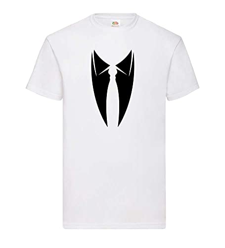 Kragen mit Krawatte Männer T-Shirt Weiß M von shirt84