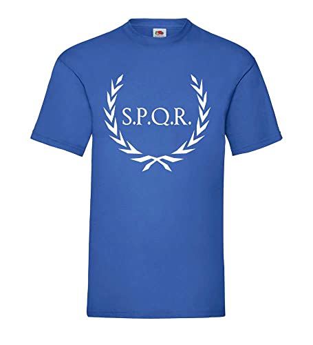 Lorbeerkranz SPQR Rom Männer T-Shirt Royal Blau XL von shirt84