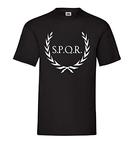 Lorbeerkranz SPQR Rom Männer T-Shirt Schwarz XL von shirt84