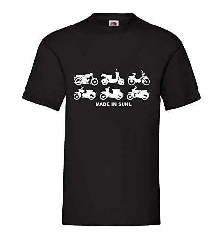 Made in Suhl Simson Mopeds Männer T-Shirt Schwarz XL von shirt84