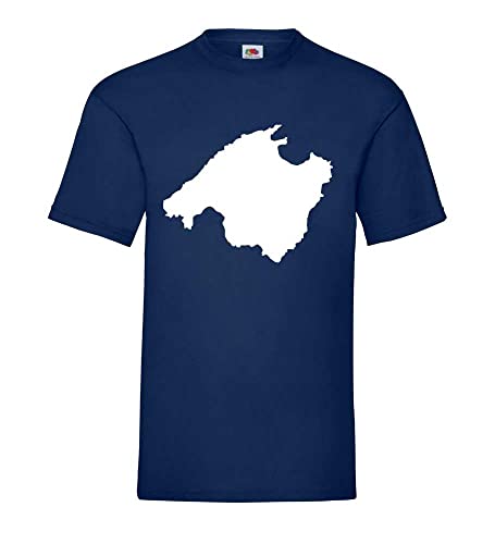 Mallorca Umriss Männer T-Shirt Navy L von shirt84