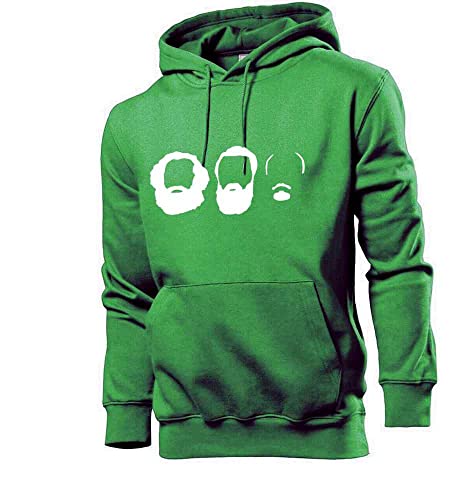 Marx Engels Lenin Frisuren Männer Hoodie Sweatshirt Grün L von shirt84