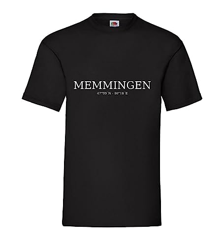 Memmingen Koordinaten Männer T-Shirt Schwarz L von shirt84