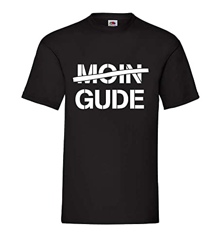 Moin Gude Männer T-Shirt Schwarz XL von shirt84