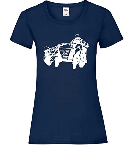 Motocross mit Beiwagen Frauen Lady-Fit T-Shirt Navy M von shirt84