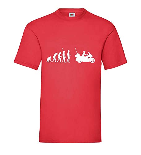 Motorrad Evolution Goldwing Männer T-Shirt Rot XXL von shirt84