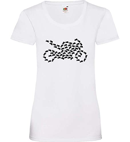 Motorrad aus Motorrädern Frauen Lady-Fit T-Shirt Weiß XS von shirt84
