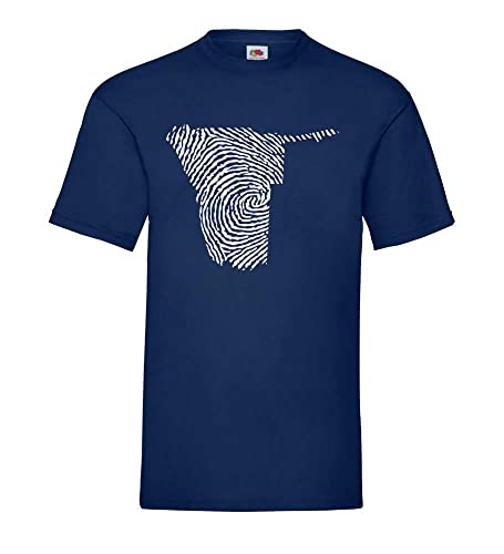 Namibia Fingerabdruck Männer T-Shirt Navy XL von shirt84