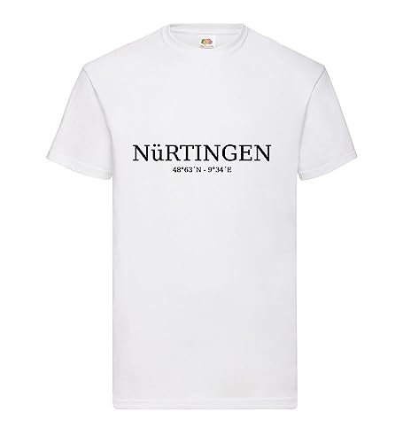 Nürtingen Koordinaten Männer T-Shirt Weiß M von shirt84