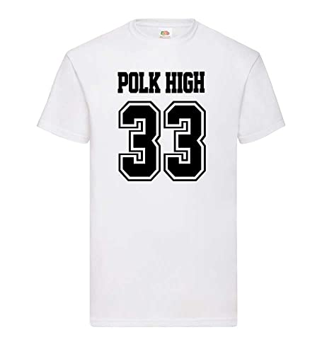 Polk High Männer T-Shirt Weiß L von shirt84