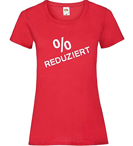 Reduziert Shirt aus der Werbung Frauen Lady-Fit T-Shirt Rot M von shirt84