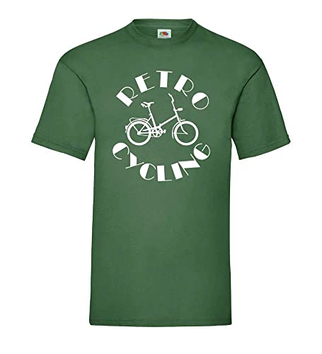 Retro Cycling Old School Männer T-Shirt Flaschengrün L von shirt84