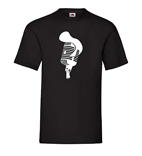 Retro Micro mit Elvis Tolle Männer T-Shirt Schwarz L von shirt84