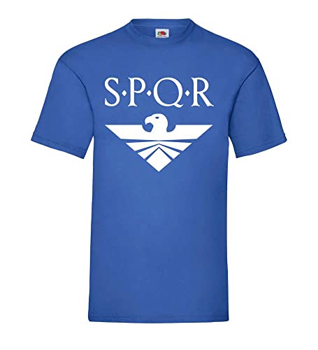 SPQR Aquila Adler Männer T-Shirt Royal Blau XL von shirt84