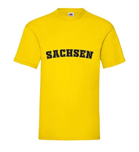 Sachsen Männer T-Shirt Gelb XL von shirt84