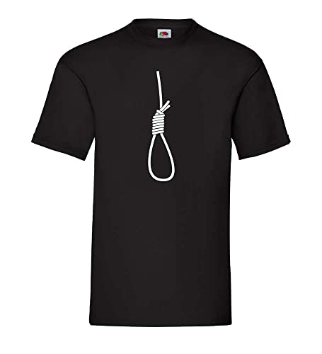 Schlaufe am Galgen Männer T-Shirt Schwarz L von shirt84