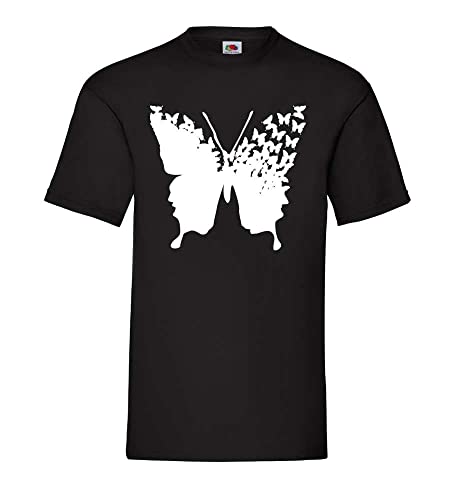 Schmetterlinge Männer T-Shirt Schwarz L von shirt84