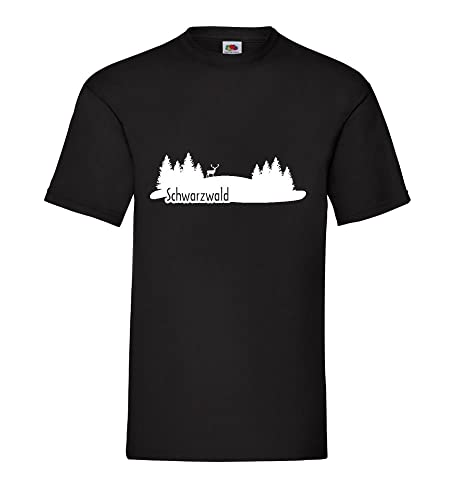 Schwarzwald Männer T-Shirt Schwarz 3XL von shirt84