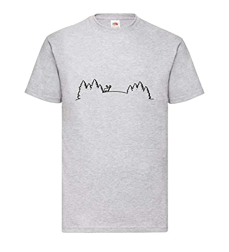 Schwarzwald Silhouette Männer T-Shirt Grau L von shirt84