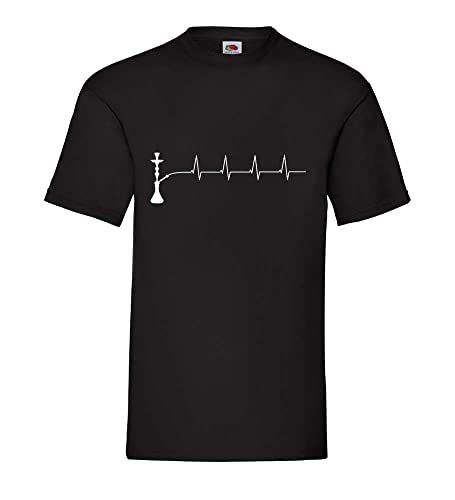 Shisha Herzschlag Männer T-Shirt Schwarz XXL von shirt84