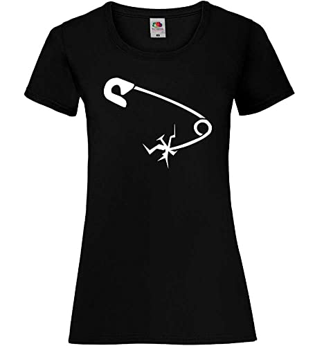 Sicherheitsnadel steckt in dir Frauen Lady-Fit T-Shirt Schwarz XL von shirt84