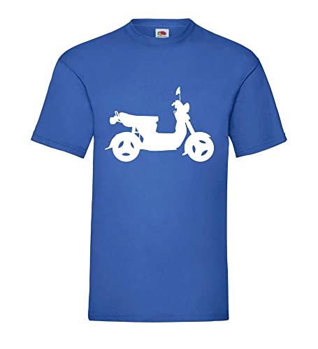 Simson Roller Männer T-Shirt Royal Blau L von shirt84