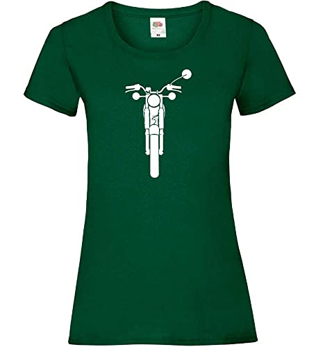 Simson S50 Frontal Frauen Lady-Fit T-Shirt Flaschengrün M von shirt84