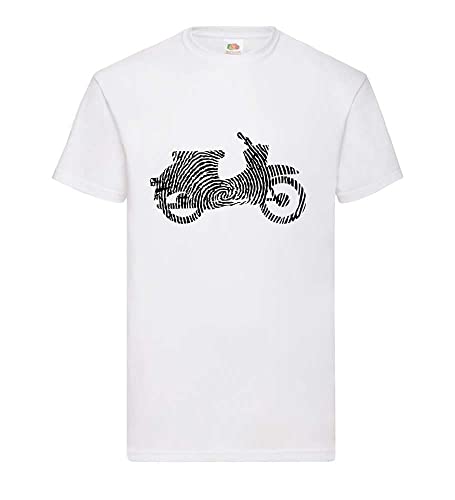 Simson Schwalbe Fingerabdruck Männer T-Shirt Weiß L von shirt84