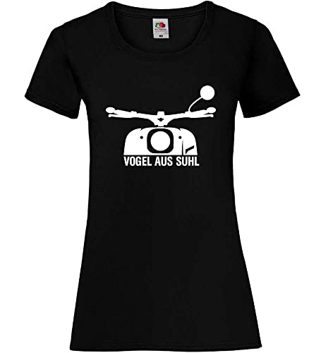 Simson Schwalbe Vogel aus Suhl Frauen Lady-Fit T-Shirt Schwarz XL von shirt84