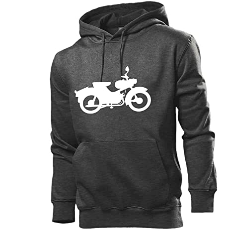 Simson Spatz Männer Hoodie Sweatshirt Dunkel Grau meliert M von shirt84
