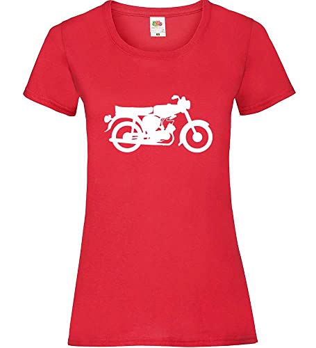 Simson Suhl Frauen Lady-Fit T-Shirt Rot L von shirt84