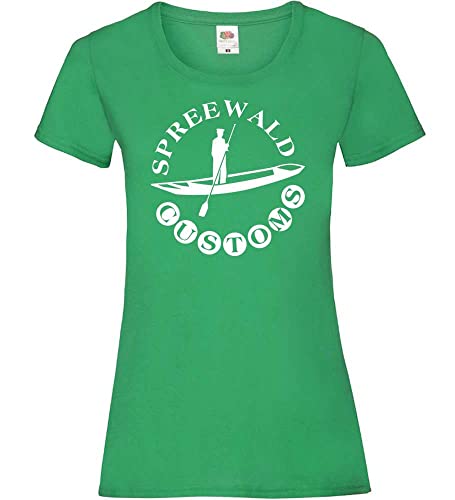 Spreewald Customs Frauen Lady-Fit T-Shirt Grün L von shirt84