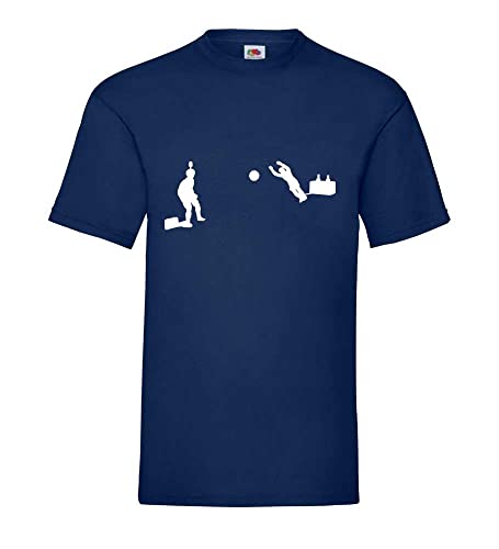 TIPP Kick Torschuß Männer T-Shirt Navy M von shirt84