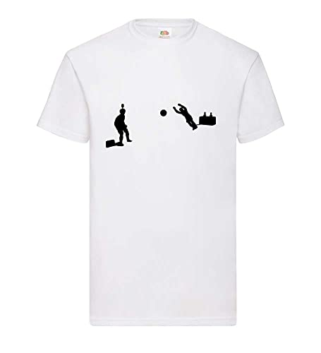 TIPP Kick Torschuß Männer T-Shirt Weiß XXL von shirt84