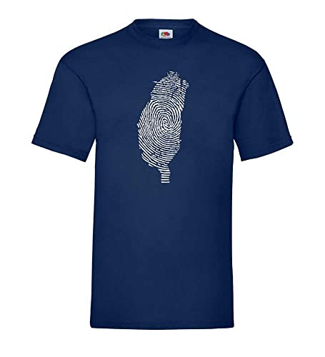 Taiwan Fingerabdruck Männer T-Shirt Navy M von shirt84