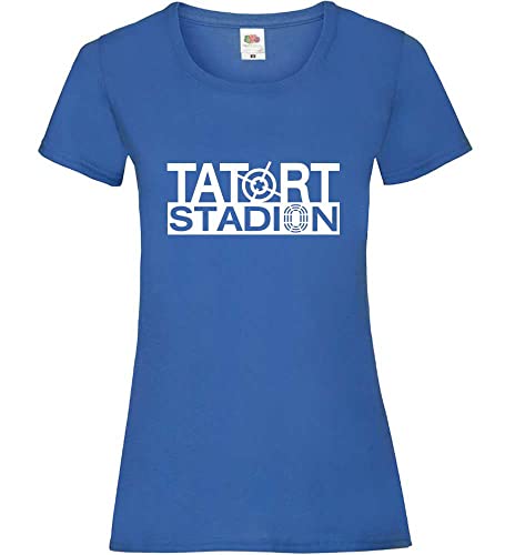 Tatort Stadion Frauen Lady-Fit T-Shirt Royal L von shirt84