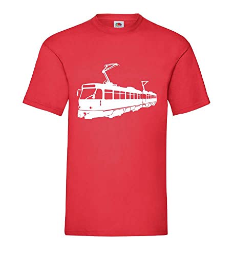 Tatra Bahn Straßenbahn Männer T-Shirt Rot S von shirt84