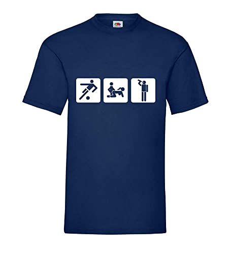 Triathlon Fußball Ficken Alkohol Männer T-Shirt Navy XXL von shirt84