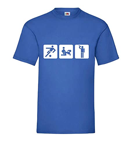 Triathlon Fußball Ficken Alkohol Männer T-Shirt Royal Blau L von shirt84