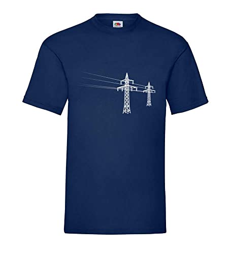 Überland Strommast schwarz 2.0 Männer T-Shirt Navy XL von shirt84