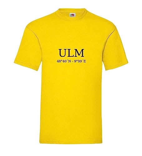 ULM Koordinaten Männer T-Shirt Gelb M von shirt84