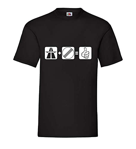 Unbegrenzt Verkehrsschild Autobahn Like Männer T-Shirt Schwarz L von shirt84