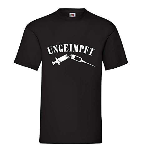 Ungeimpft zerbrochene Spritze Männer T-Shirt Schwarz S von shirt84