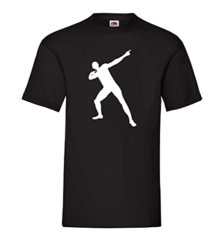 Usain Bolt Pose Männer T-Shirt Schwarz S von shirt84