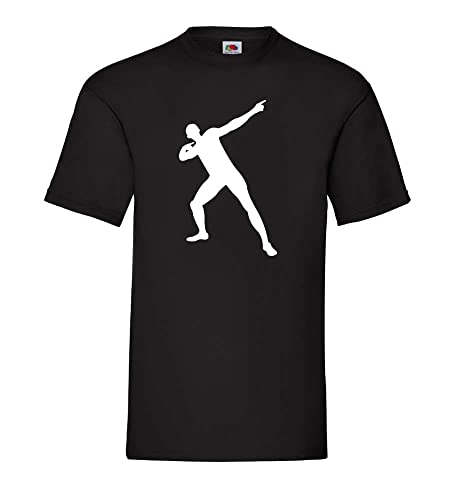 Usain Bolt Siegerpose Männer T-Shirt Schwarz L von shirt84