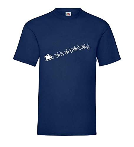 Weihnachtsschlitten aus fliegenden Klapprädern Männer T-Shirt Navy XL von shirt84