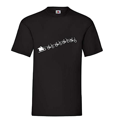 Weihnachtsschlitten aus fliegenden Klapprädern Männer T-Shirt Schwarz XXL von shirt84