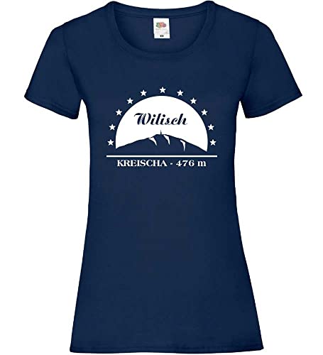 Wilisch bei Kreischa Frauen Lady-Fit T-Shirt Navy M von shirt84